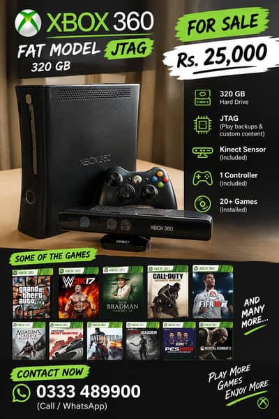 Xbox 360 - 320 GB (20+ Games)