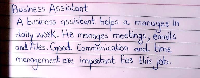 Neat Handwriting Assignment work
