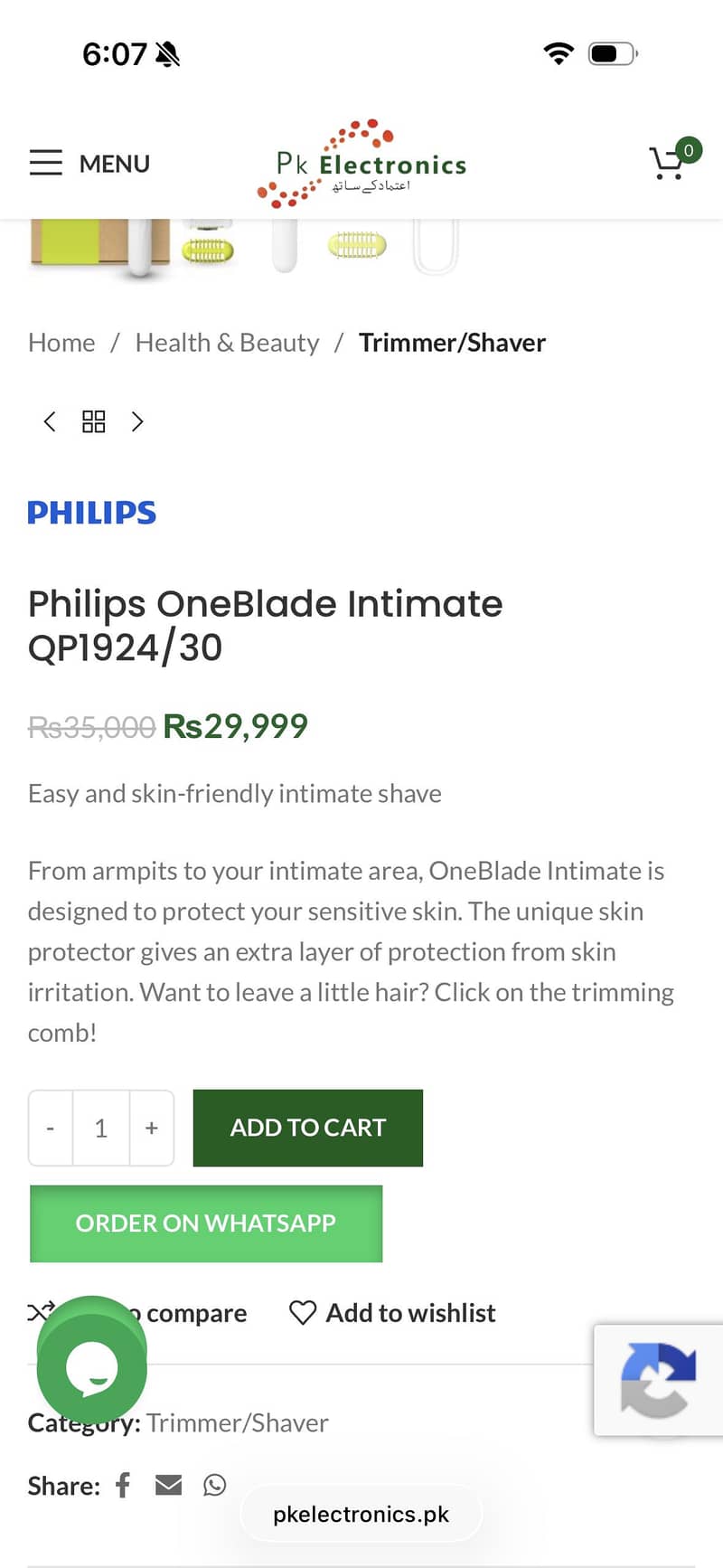 Philips One Blade Trimmer Machine 10