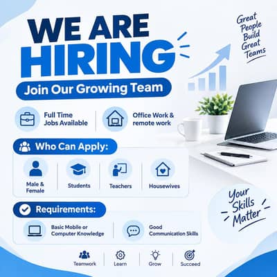 we are hiring male and females for work