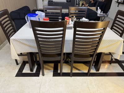 Wooden 6 Seater Dining Table