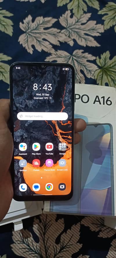 OPPO A16 4/64 with box official pta best battery type c