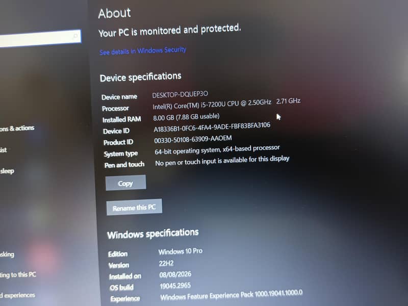 HP i5 7th gen 6