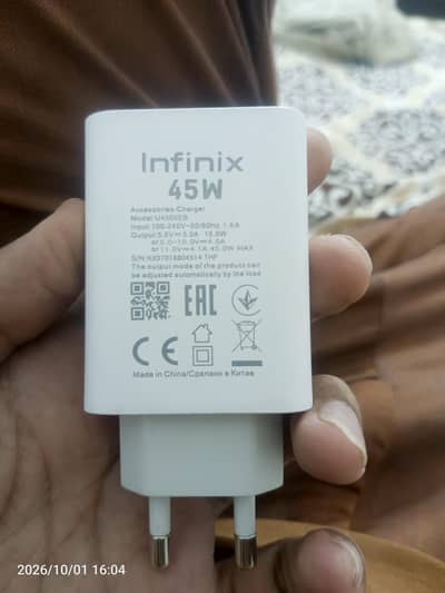 Infinix 45 watt charger