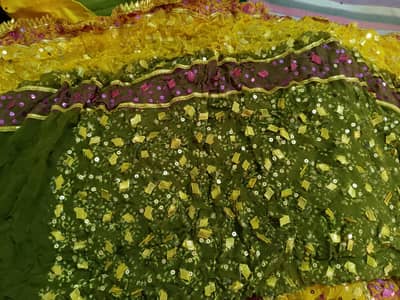 Unstiched mehndi mayoo dress
