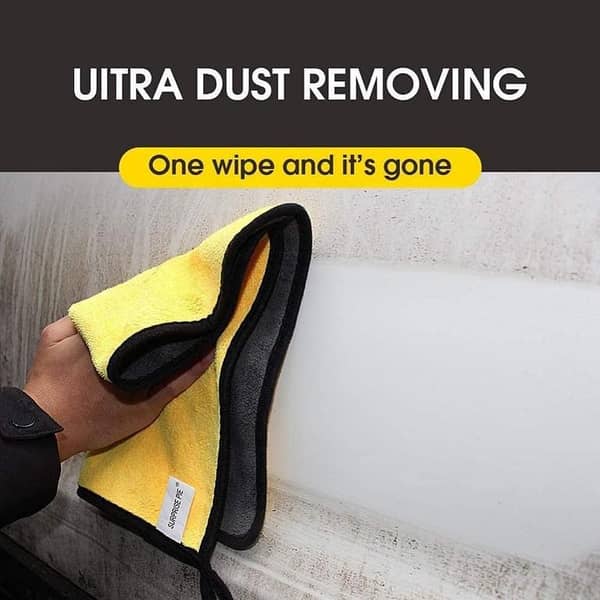 T  Microfiber Car Drying Towel 30x40cm - Multicolor, Double-Sided, Super Absorbent, Lint-Free Plush Detailing Towel for Cars, Windows, Screens & Kitchen Cleaning