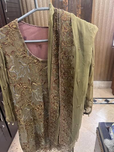 Pure fabrics with full embroidery 3 piece  piece suit  Price : 5000