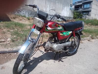 Honda Cd-70 2022 model on my own name, ISB reg