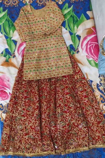 lehenga sath short shirt