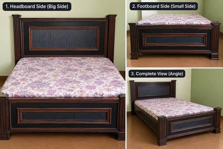 Beautiful Wooden Double Bed | Heavy & Stylish Design
