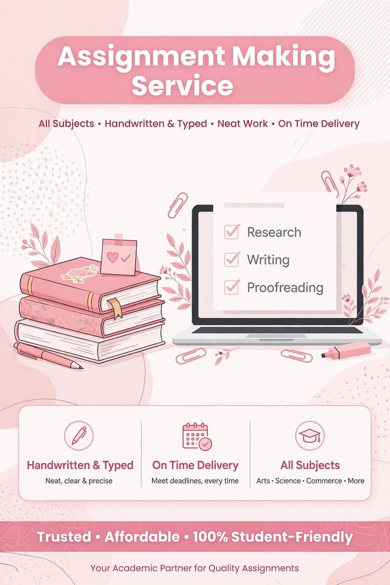 Assignment making &  handwriting  notes All subjects available 0