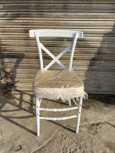 Elegant white plastic cross back chairs for sale vintage style great .