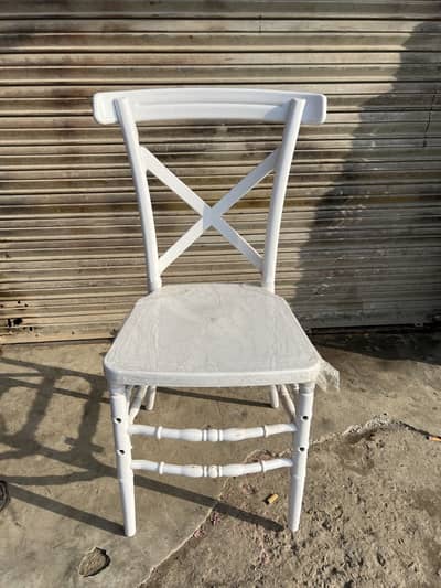 Elegant white plastic cross back chairs for sale vintage style great .
