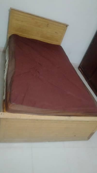bed with mattress