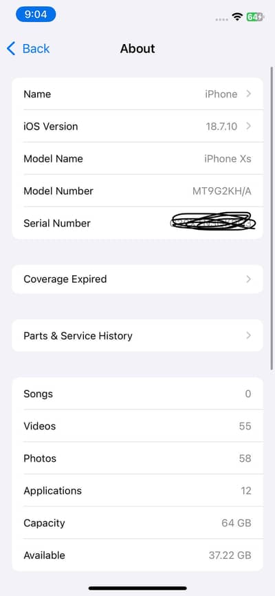 Apple iPhone XS 64gb exchange possible