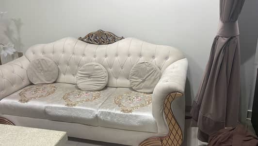 Lshape sofa set and off white sofa3,2,1 sofa set