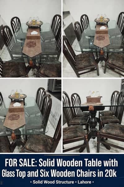 Solid wooden table