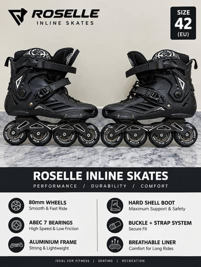Roselle Inline Skates – Used – 4 Wheel – Rs. 6,000 Slightly Negotiable
