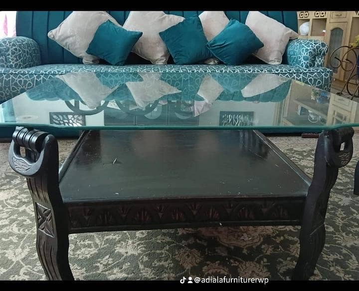 Wooden  mirrior three table set 0