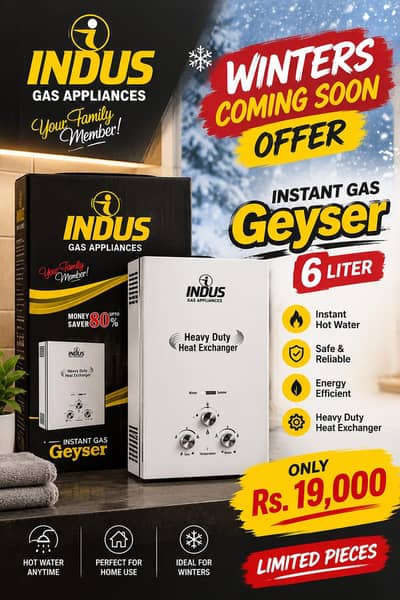 Instant geyser Gas 6L 6 liter