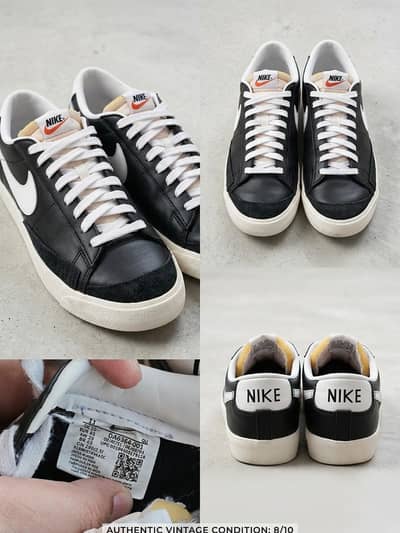 Nike Blazer Low '77 Vintage (Black/White) – Size 45