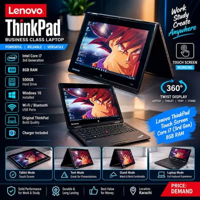 Lenovo Thinkpad I7 3rd gen touch screen  8gb ram