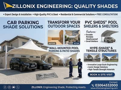 parking shade in Pakistan / car roof shed / outdoor pole parking shed