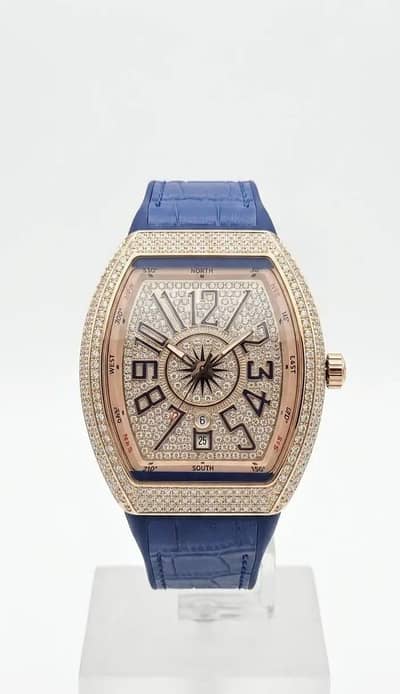 Diamond stone men,s luxury watch