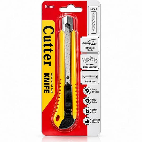 Cutter Knife – Retractable Utility Blade, Sharp & Durable Heavy-Duty Cutting Tool for Home, Office & DIY