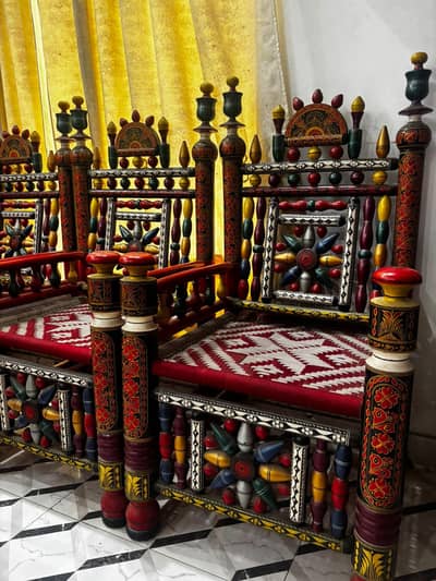 wooden chair and table