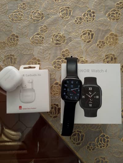 honor watch ⌚ and earbuds