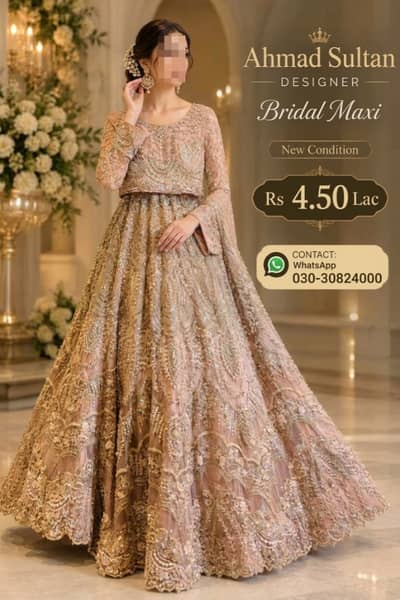 Ahmad Sultan Bridal Maxi Bridal lehnga | Bridal dress | Wedding Dress
