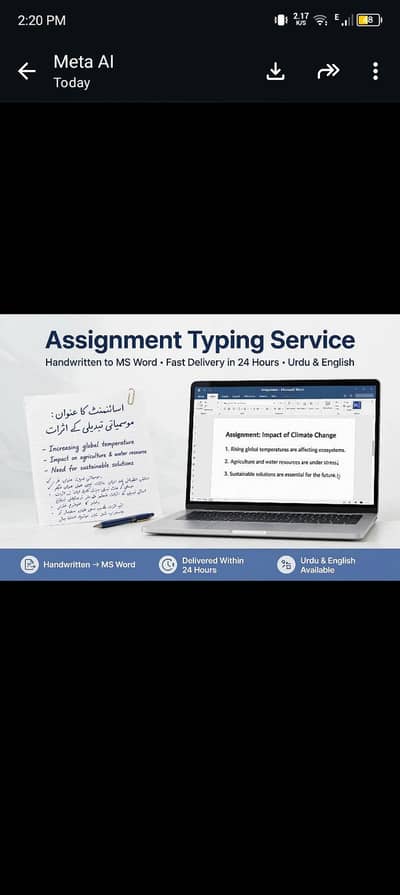 `Assignment Typing - WhatsApp Delivery`