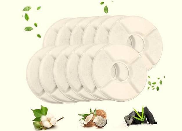 Upriority Pet Fountain Cat Water Fountion Replacement Filter Dog Water Dispenser Filter Cartridges Pets Water Fountion Filter Pet Water Filters Cleaning Cotton Activated Carbon 12PCS Keep Water Fresh E R5840