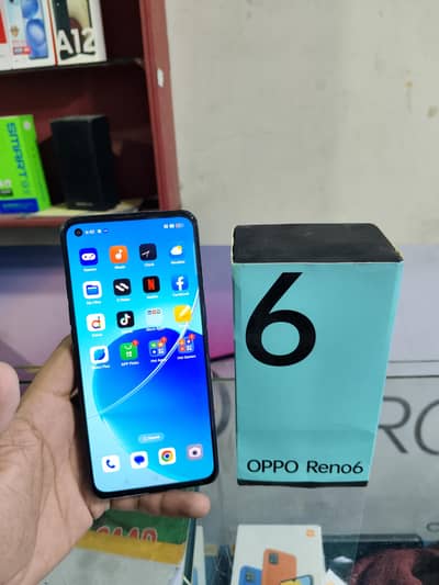 oppo reno 6 with box 8GB 128GB display finger penal me shadw ha bus