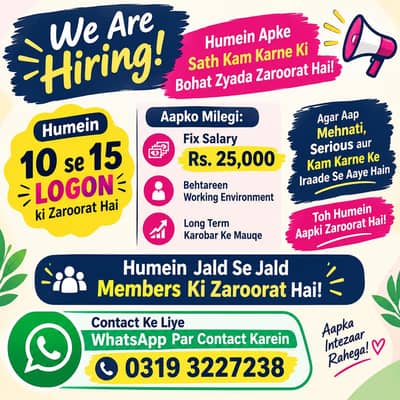 Online Part Time Staff Required For Team Work