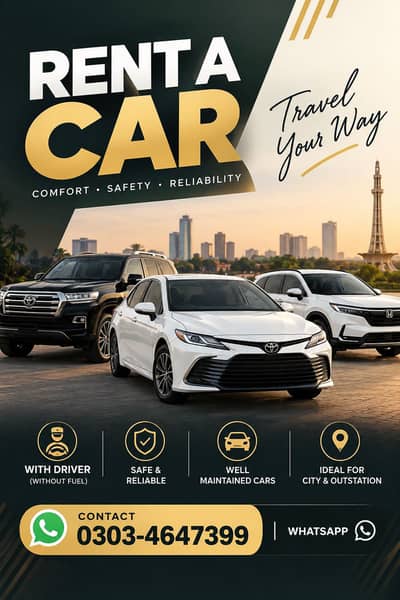 Rent a car in lahore with driver