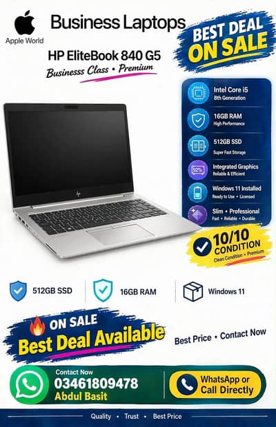 hp elite book 840 g5 16 gb ram 512 gb ssd