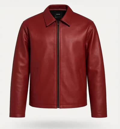 Sheep leather jacket mahroon / cherry red couler