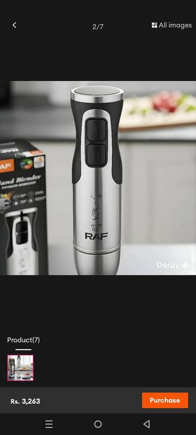 RAF Hand Blender 1000W | Stainless Steel | Brand New