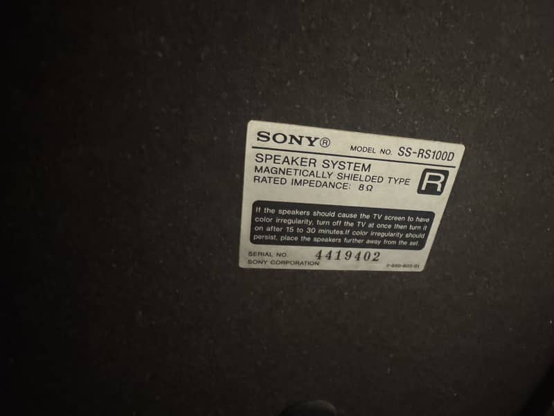 Sony sound system 8