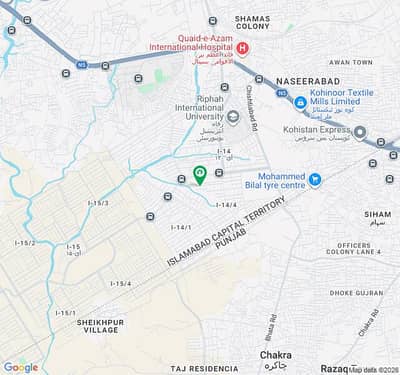 7 Marla One Of The Top Location (1800 Square Feet/200 Square Yard) Possession Plot Available For Sale In CDA Sector I-14/3 Price 173 Lakhs