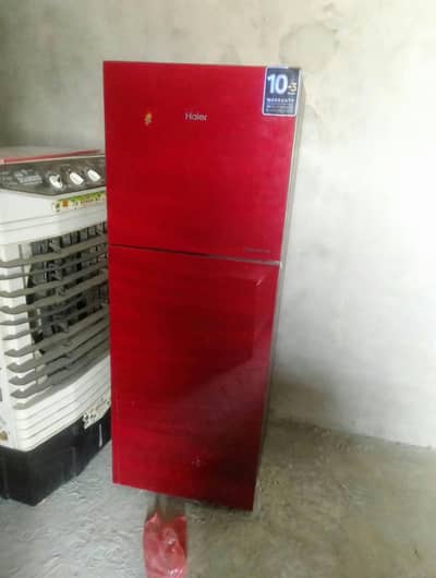 Haier DC inverter Fridge 11 CFT Red glass 2024 10/10 A One condition