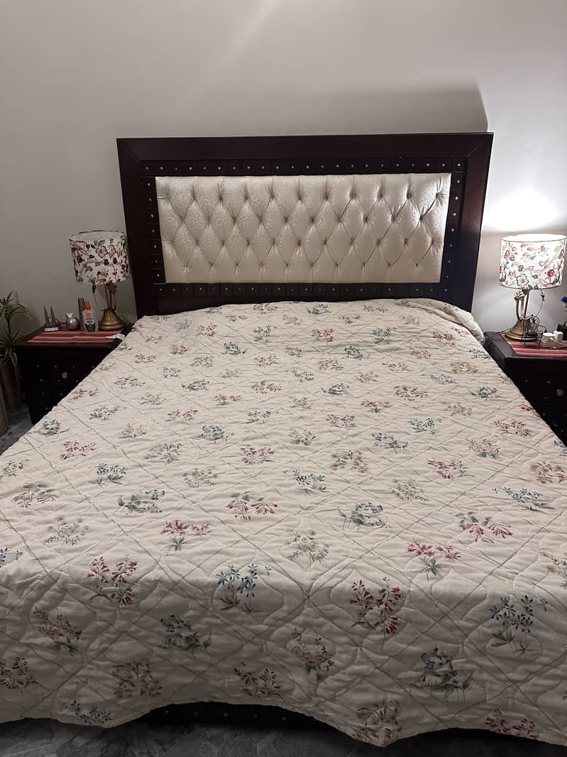 Solid Wooden Bed Slightly used 1