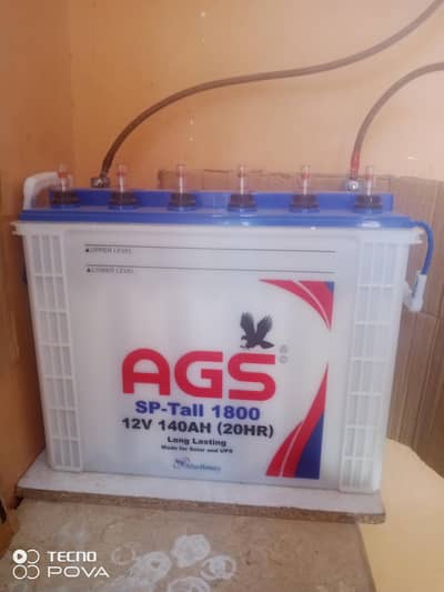 AGS BATTERY 1800HT (TAL. L Tublor)140AH