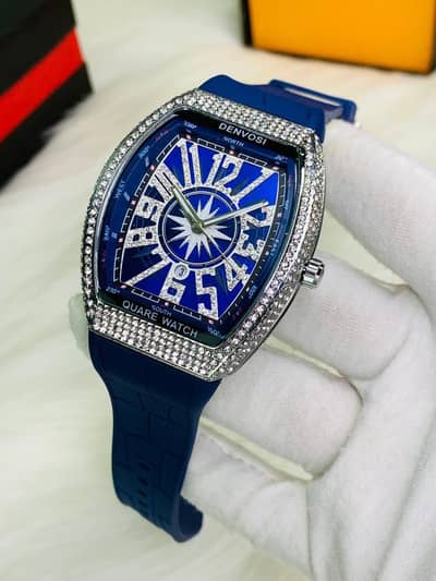 LUXURY QUARE WATCH - BEAUTIFUL WATCH - BEAUTIFUL STRAP