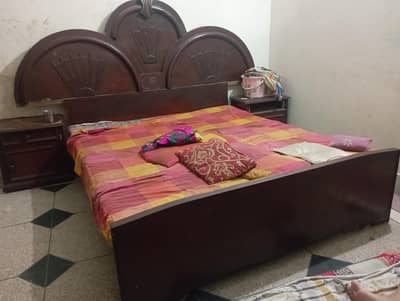 Double bed with dressing and 4 seater sofa,