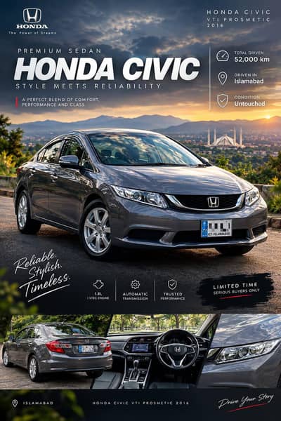 Honda Civic VTi Oriel Prosmatec 2016