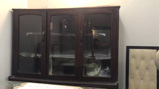 Wooden Showcase  with Glass Doors & Drawers (03207145930)