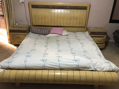 Bed with Side Tables and Dressing Table
